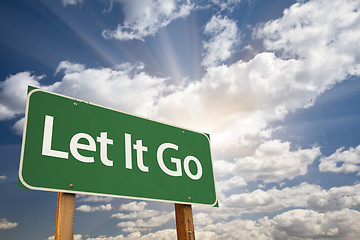 Image showing Let It Go Green Road Sign