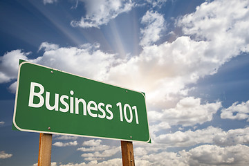 Image showing Business 101 Green Road Sign