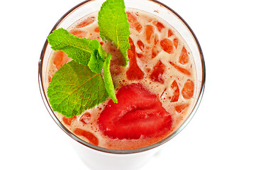 Image showing strawberry cold tea