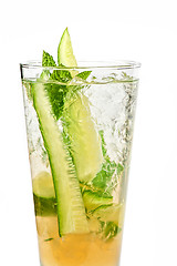 Image showing cocktail with cucumber