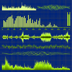 Image showing Sound waves set. Music background. EPS 10