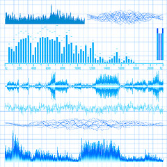 Image showing Sound waves set. Music background. EPS 10