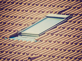 Image showing Retro look Roof tiles