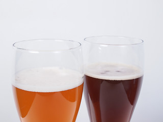 Image showing Two glasses of German beer