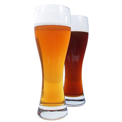 Image showing Two glasses of German beer