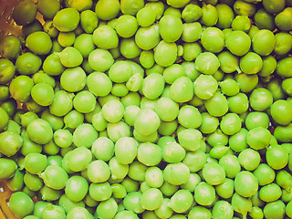 Image showing Retro look Green peas