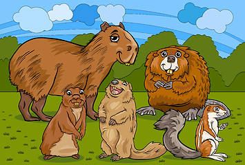 Image showing rodents animals cartoon illustration