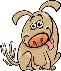 Image showing funny dog cartoon illustration