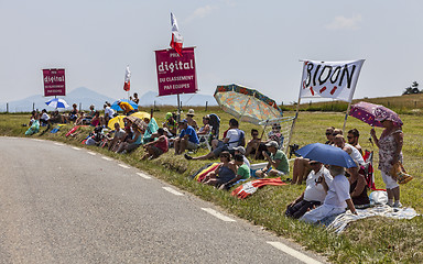 Image showing Spectators of Le Tour de France