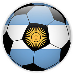 Image showing Argentina Flag with Soccer Ball Background
