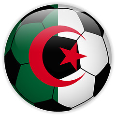 Image showing Algeria Flag with Soccer Ball Background