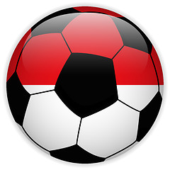 Image showing Monaco Flag with Soccer Ball Background