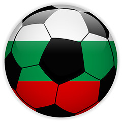 Image showing Bulgaria Flag with Soccer Ball Background