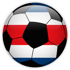 Image showing Costa Rica Flag with Soccer Ball Background