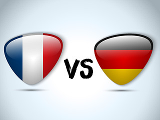 Image showing Germany versus France Flag Soccer Game