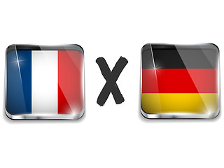 Image showing Germany versus France Flag Soccer Game