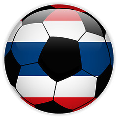 Image showing Thailand Flag with Soccer Ball Background