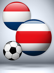 Image showing Netherlands versus Costa Rica Flag Soccer Game