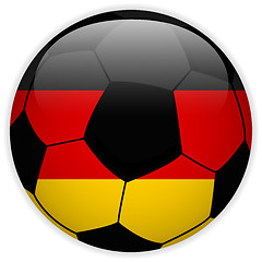 Image showing Germany Flag with Soccer Ball Background