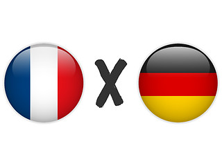 Image showing Germany versus France Flag Soccer Game