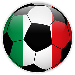 Image showing Italy Flag with Soccer Ball Background