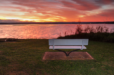 Image showing Sunset over St Georges Basin, NSW Australia 