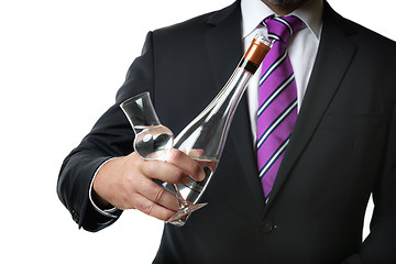 Image showing Business man with alcohol