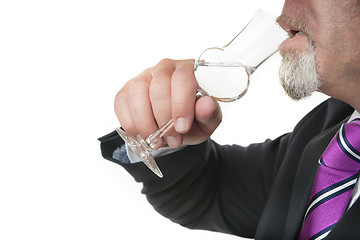 Image showing Business man with alcohol