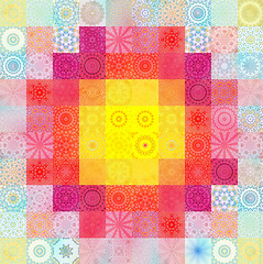 Image showing Color background with abstract mosaic