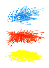 Image showing Abstract color hand drawn design elements