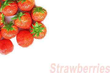 Image showing Background of red strawberries