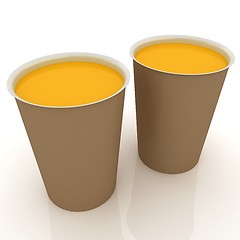 Image showing Hot drink in fast-food cap