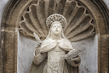 Image showing St. Therese of Lisieux statue in Gallipoli (Le)