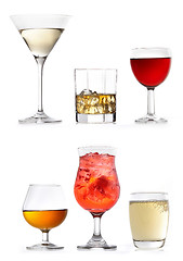 Image showing glasses of various drinks