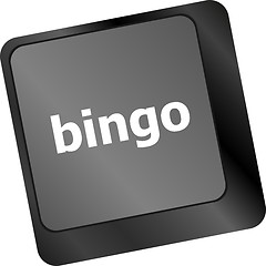 Image showing bingo button on computer keyboard keys