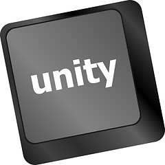 Image showing unity word on computer keyboard pc key