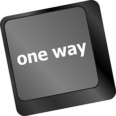 Image showing one way button on computer keyboard pc key