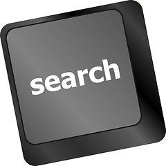 Image showing internet search engine key showing information hunt concept