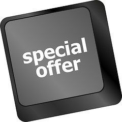 Image showing special offer button on computer keyboard keys