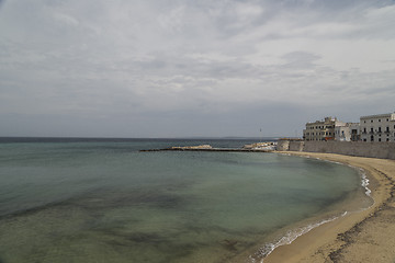 Image showing Beach of the old town of Gallipoli (Le)