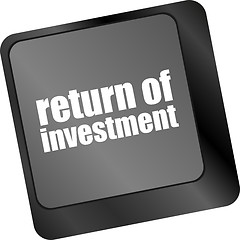 Image showing invest or investing concepts, with a message on enter key or keyboard