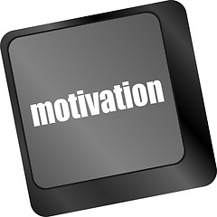 Image showing motivation button on computer keyboard key