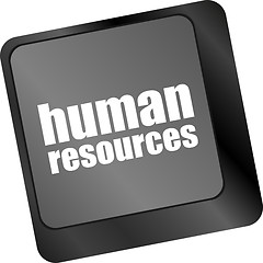 Image showing human resources button on computer keyboard key