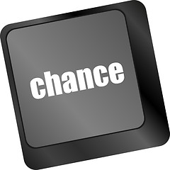 Image showing chance button on computer keyboard key