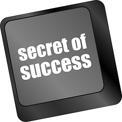 Image showing secret of success button on computer keyboard key