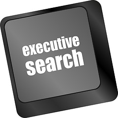 Image showing executive search button on the keyboard close-up, raster