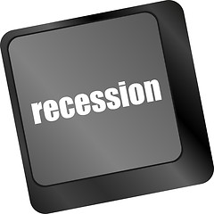 Image showing recession button on computer keyboard key