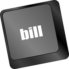 Image showing bill button on the keyboard keys