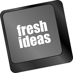 Image showing fresh ideas button on computer keyboard key