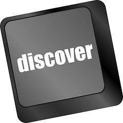 Image showing word discover on computer keyboard key